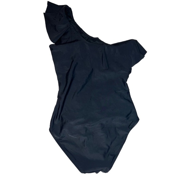 Hilor One Piece Swimsuit One Shoulder Asymmetric Ruffle Monokini Size 6 - Picture 7 of 10